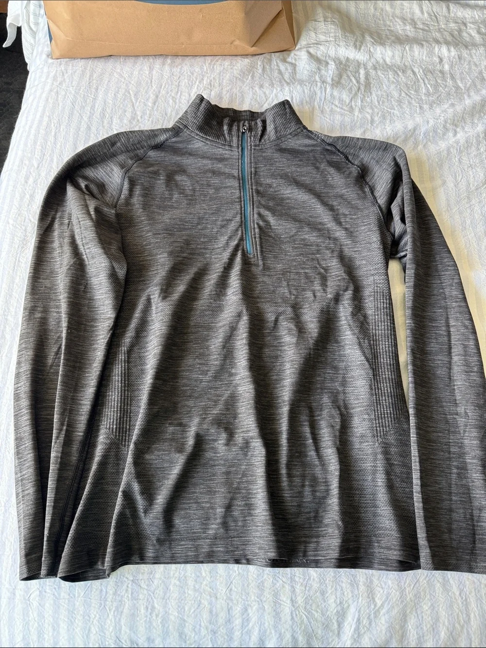 Men's Quarter-Zip Performance Sweater - Gray